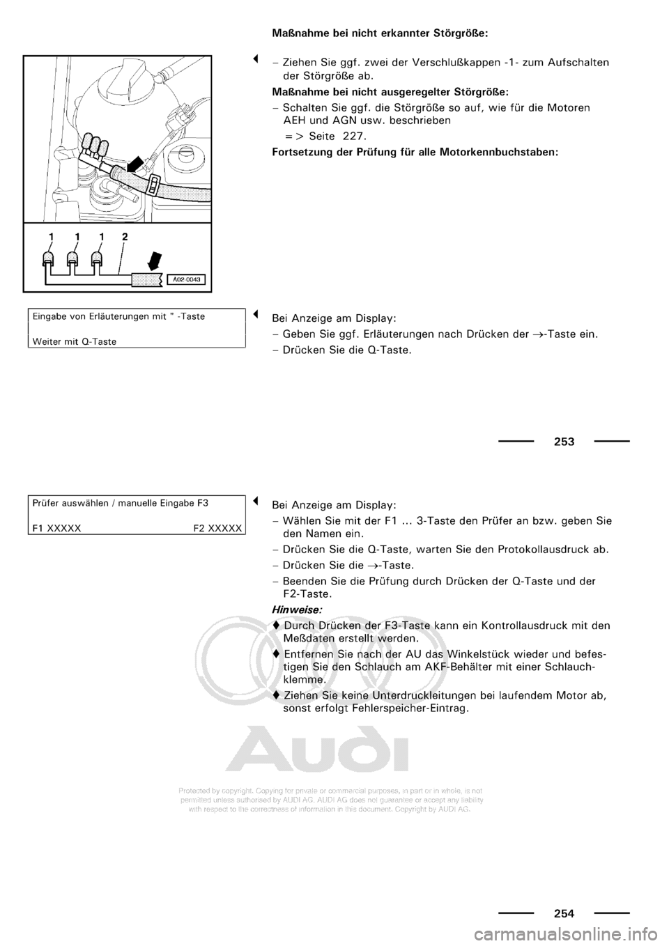 AUDI A3 2001 8L / 1.G Maintenance Workshop Manual 