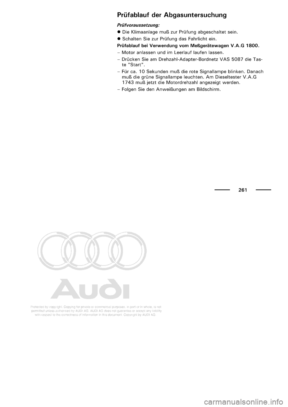 AUDI A3 2001 8L / 1.G Maintenance Workshop Manual 