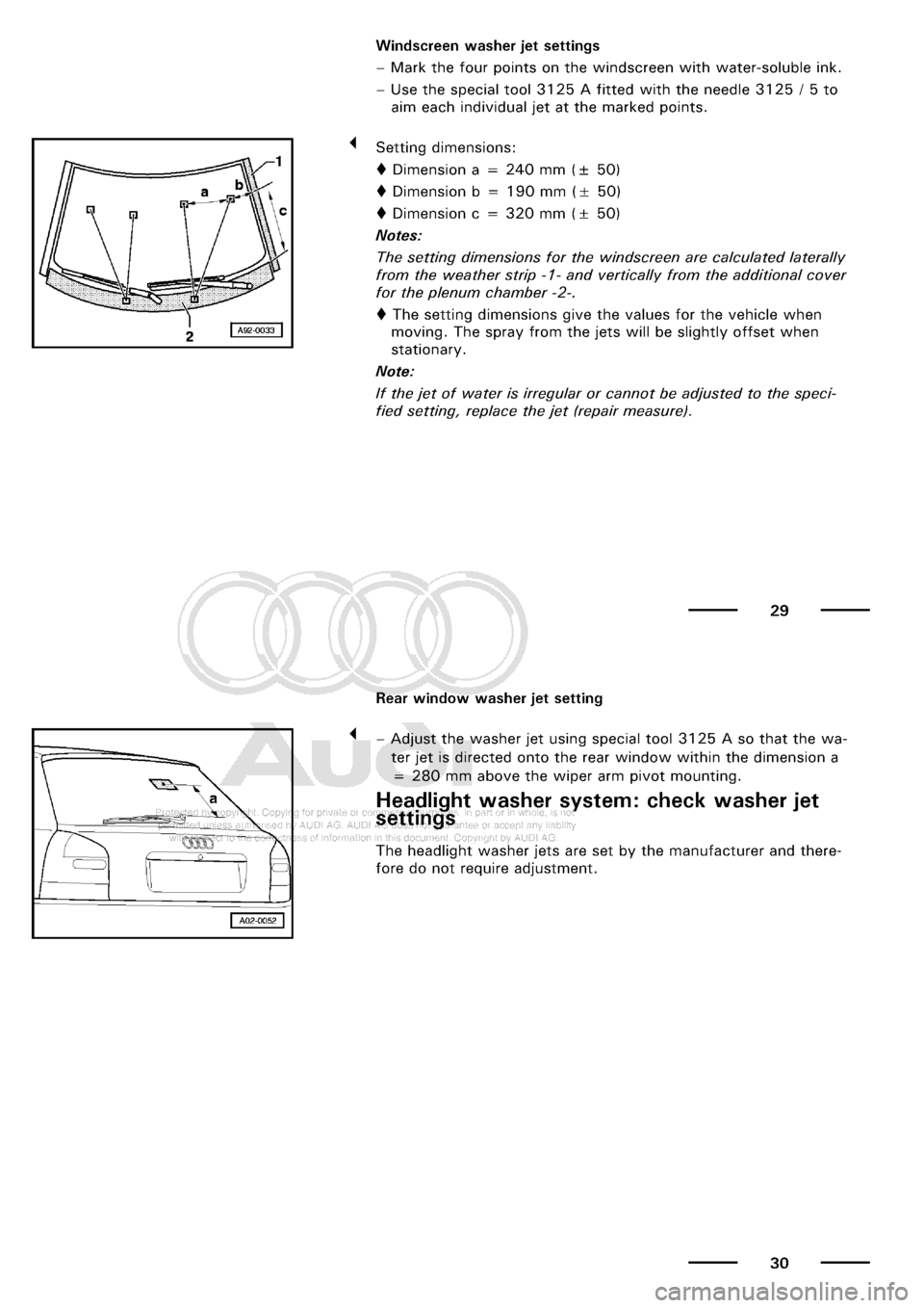 AUDI A3 2001 8L / 1.G Maintenance Workshop Manual 