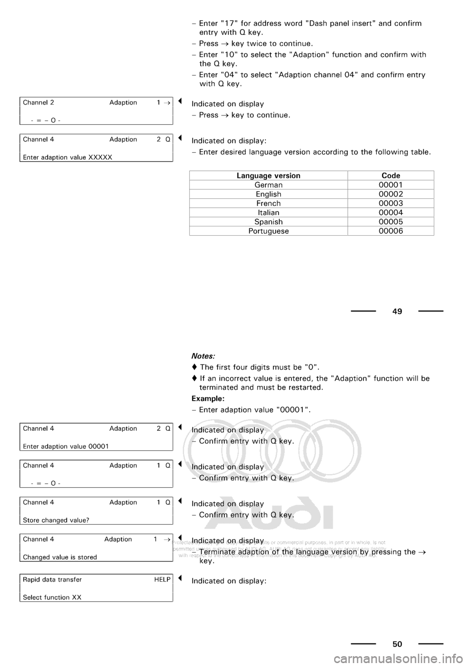 AUDI A3 2001 8L / 1.G Maintenance Workshop Manual 