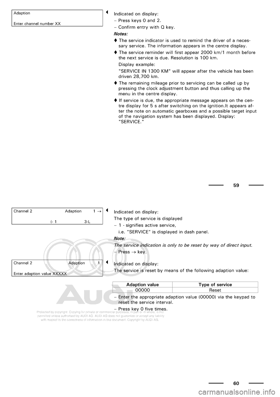 AUDI A3 2001 8L / 1.G Maintenance Workshop Manual 