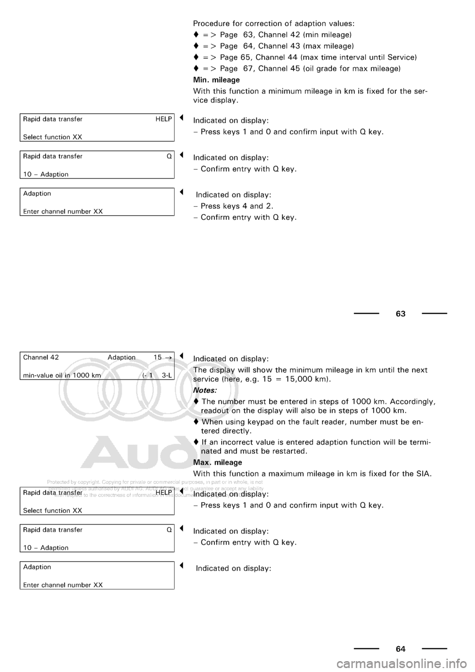 AUDI A3 2001 8L / 1.G Maintenance Workshop Manual 