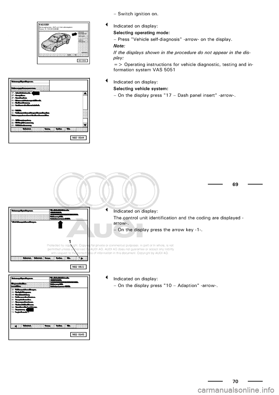 AUDI A3 2001 8L / 1.G Maintenance Workshop Manual 