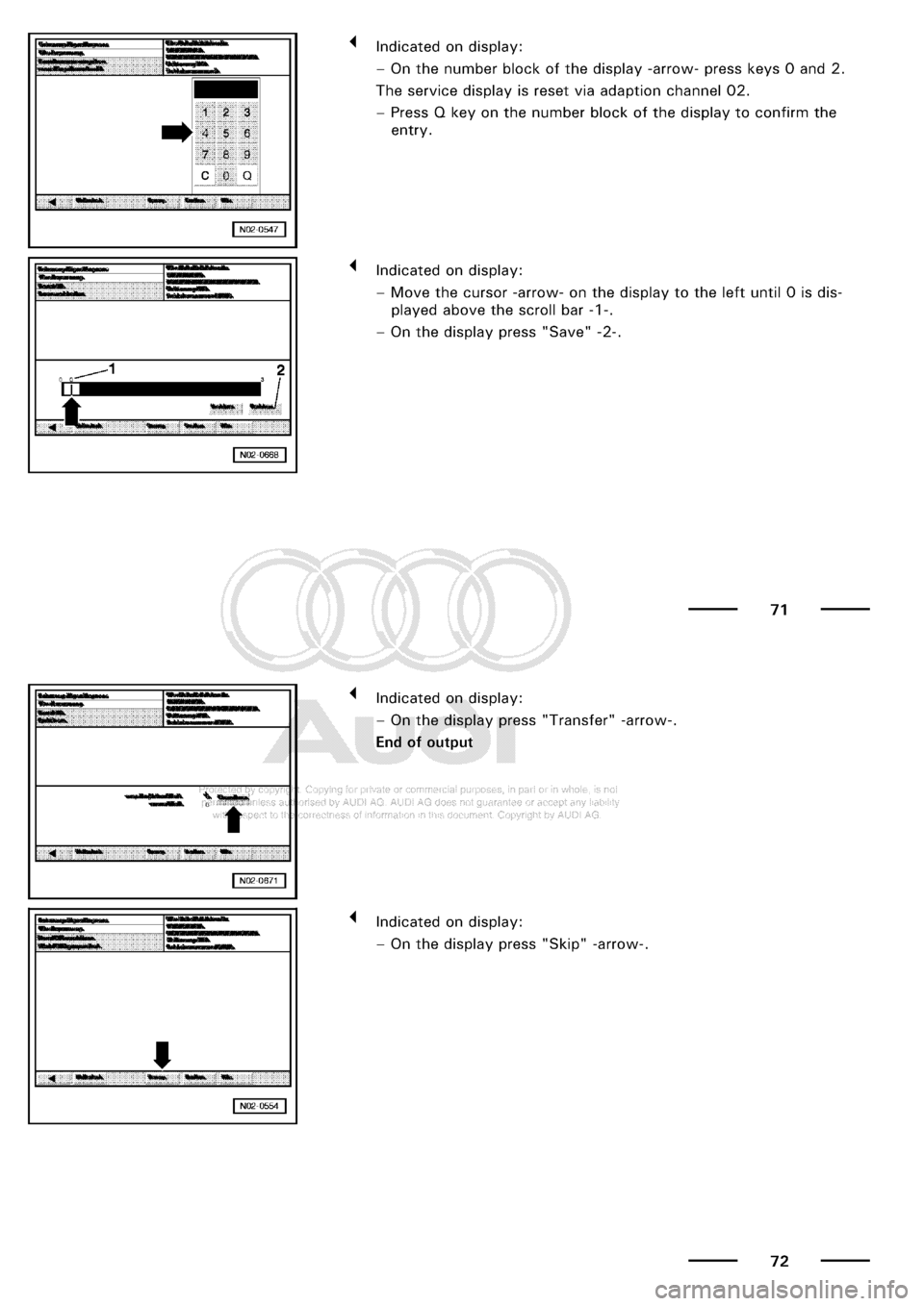 AUDI A3 2001 8L / 1.G Maintenance Workshop Manual 