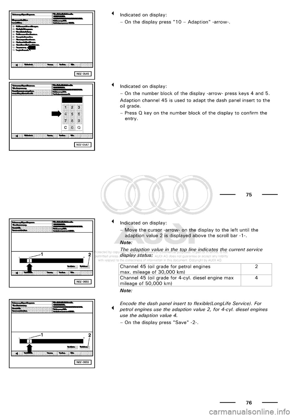AUDI A3 2001 8L / 1.G Maintenance Workshop Manual 