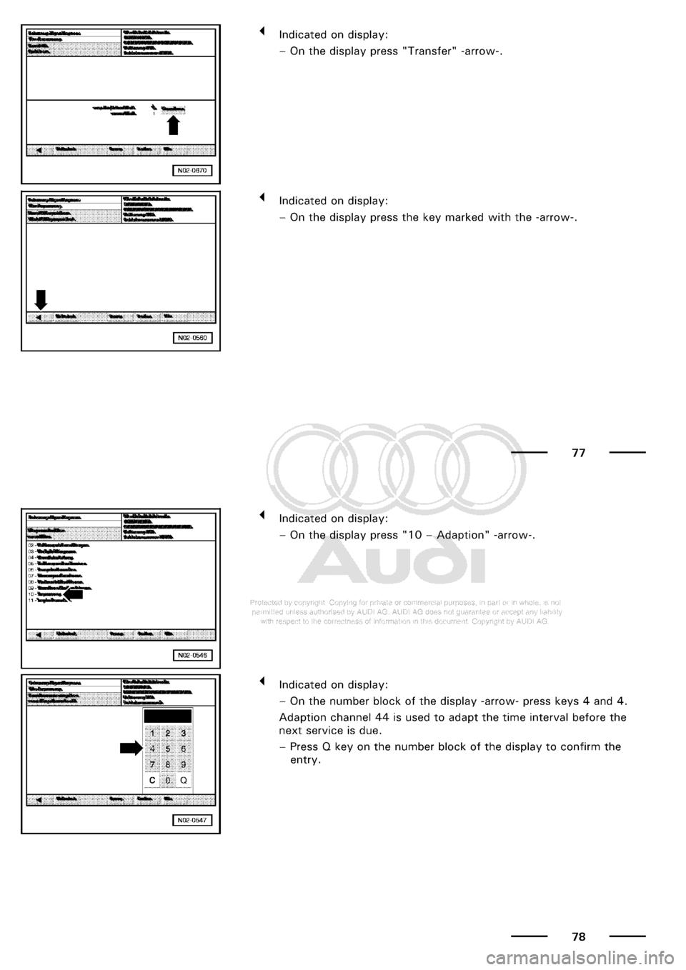 AUDI A3 2001 8L / 1.G Maintenance Workshop Manual 