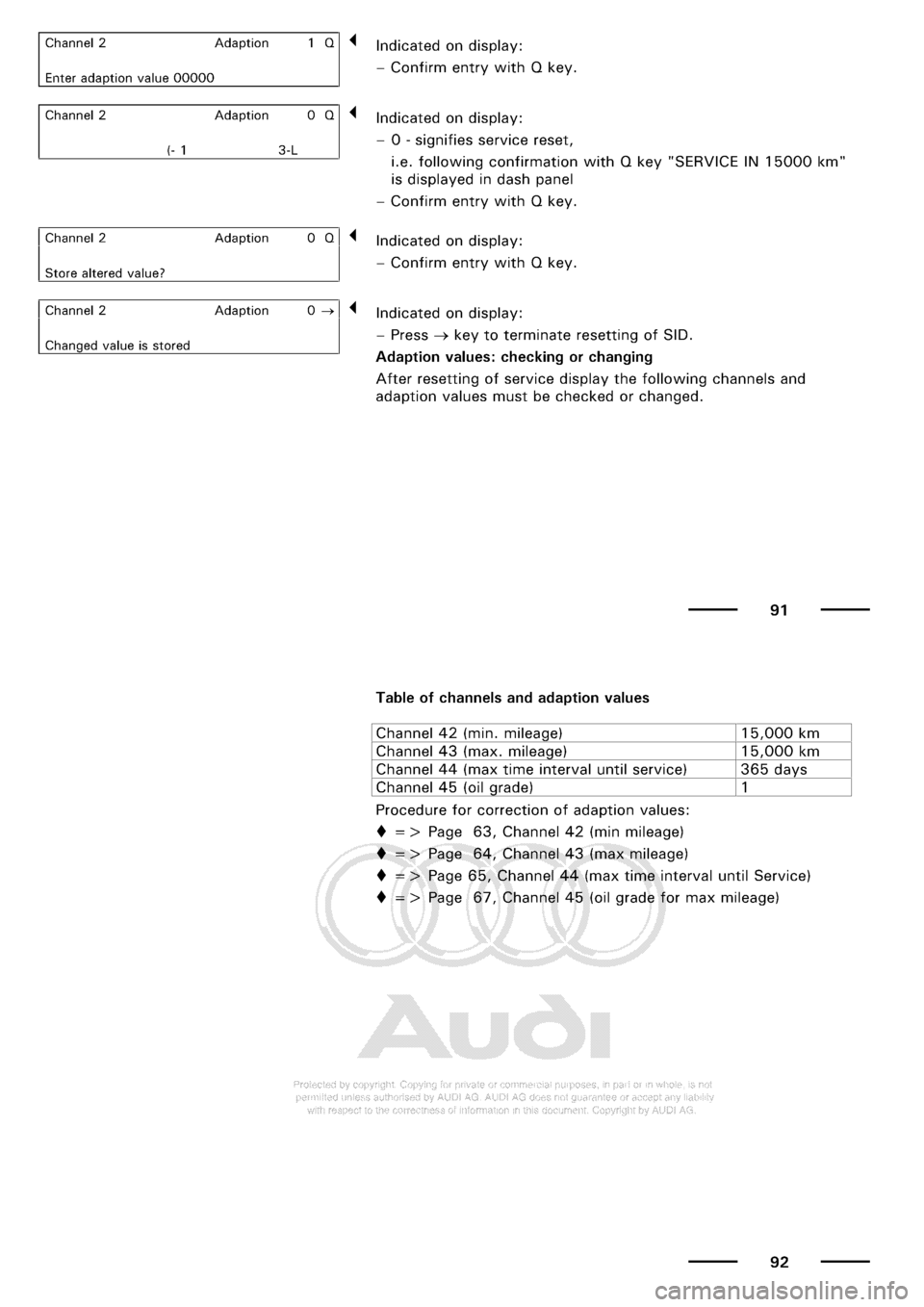 AUDI A3 2001 8L / 1.G Maintenance Workshop Manual 