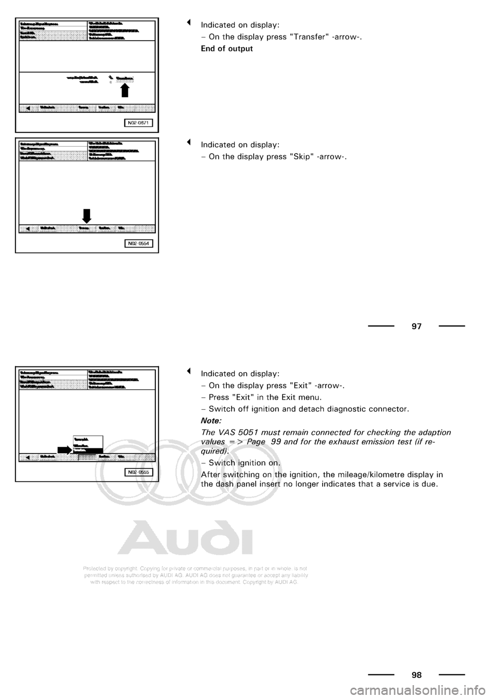 AUDI A3 2001 8L / 1.G Maintenance Workshop Manual 