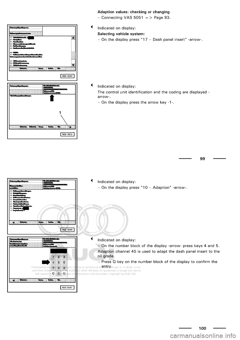 AUDI A3 2001 8L / 1.G Maintenance Workshop Manual 