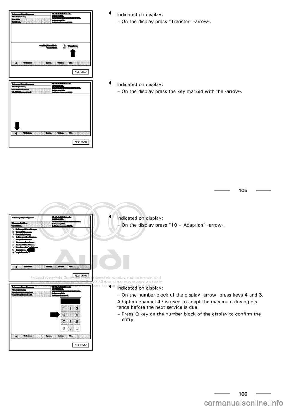 AUDI A3 2001 8L / 1.G Maintenance Workshop Manual 