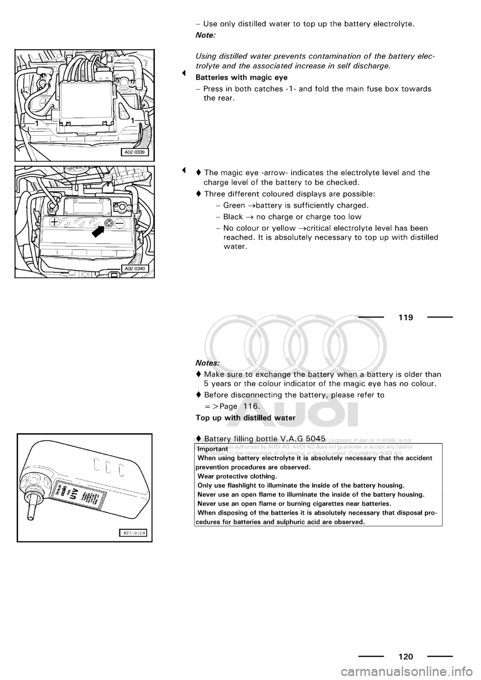 AUDI A3 2001 8L / 1.G Maintenance Workshop Manual 