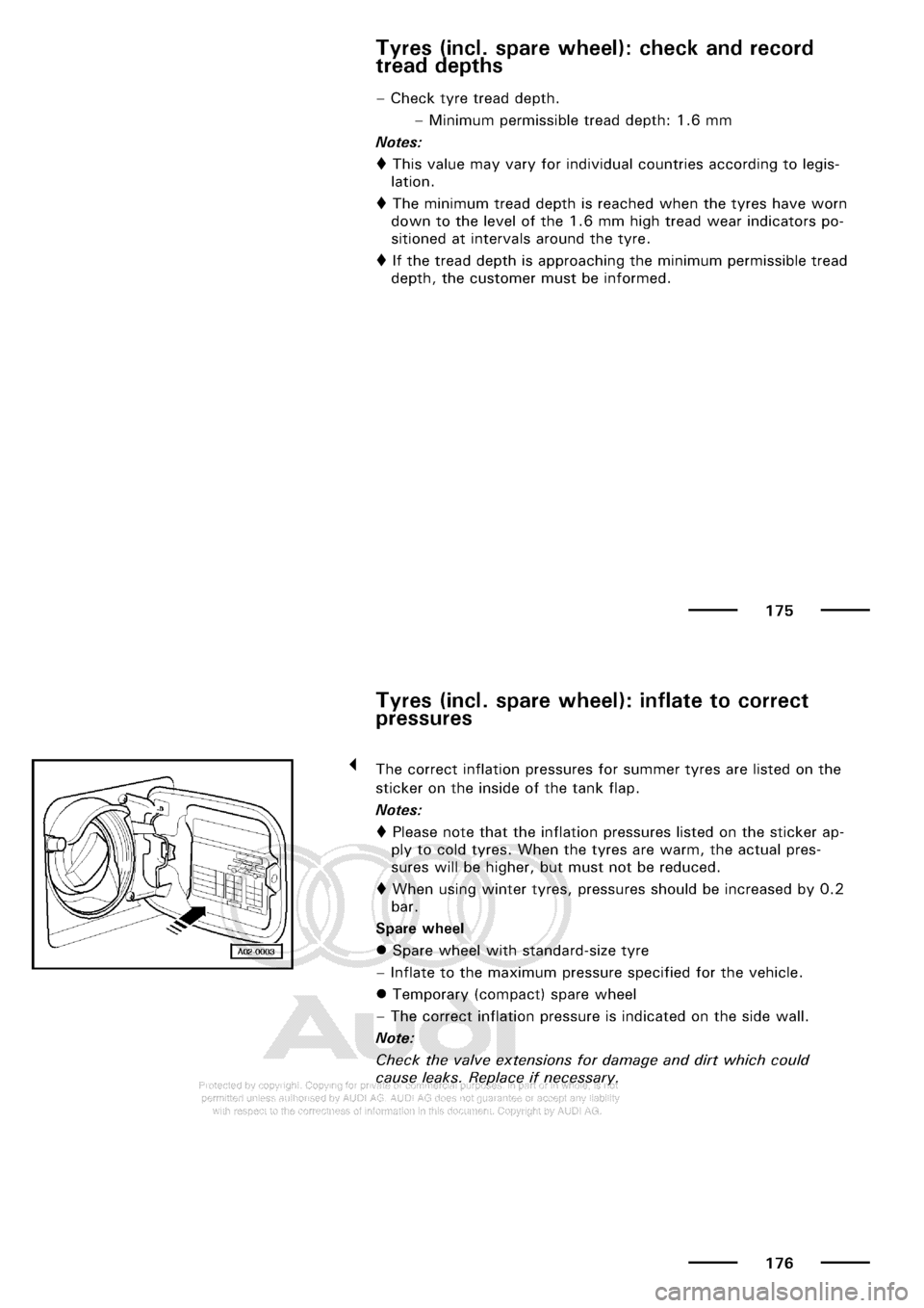 AUDI A3 2001 8L / 1.G Maintenance Workshop Manual 