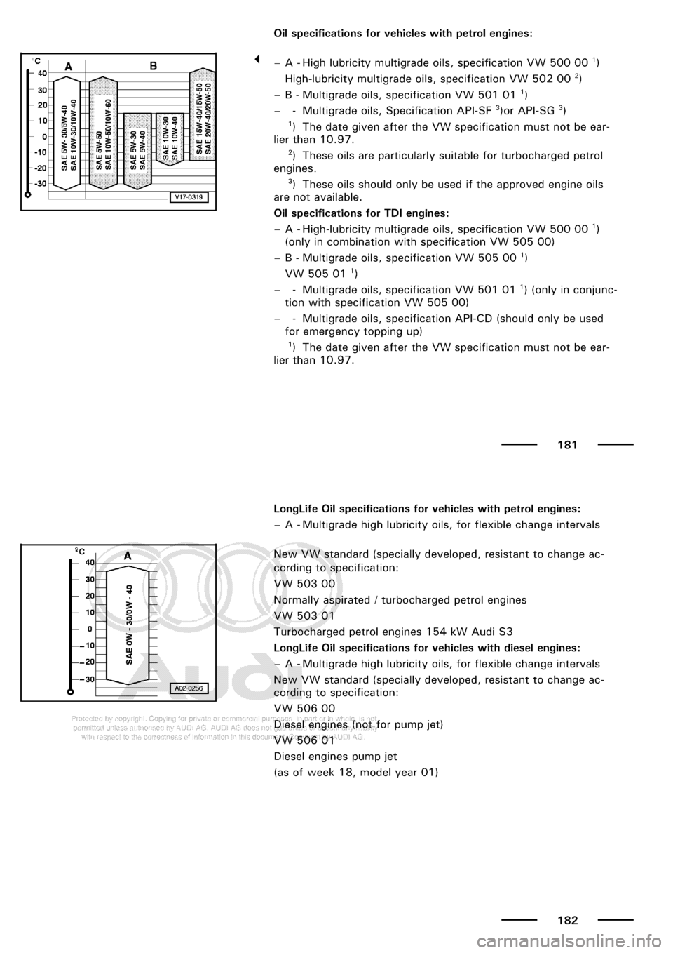 AUDI A3 2001 8L / 1.G Maintenance Workshop Manual 