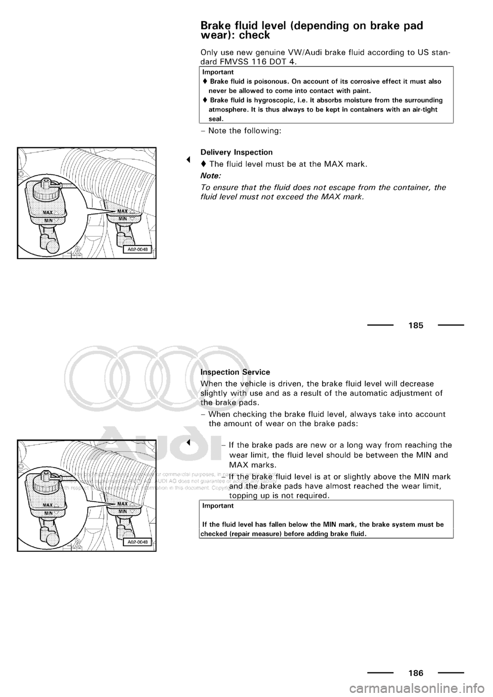 AUDI A3 2001 8L / 1.G Maintenance Workshop Manual 