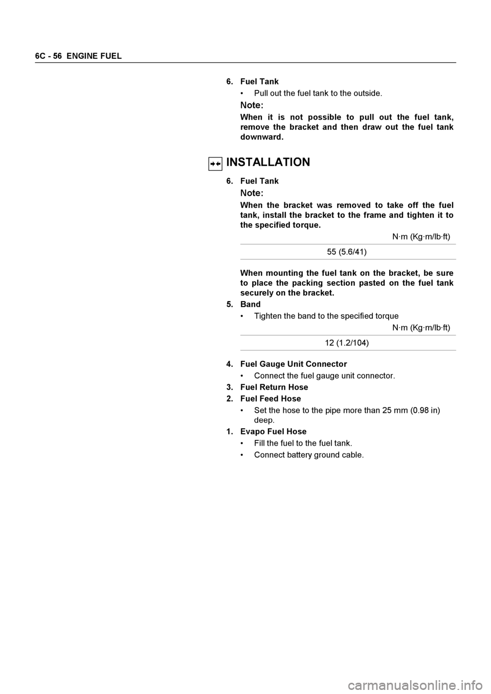 ISUZU ELF 1999  Workshop Manual 
