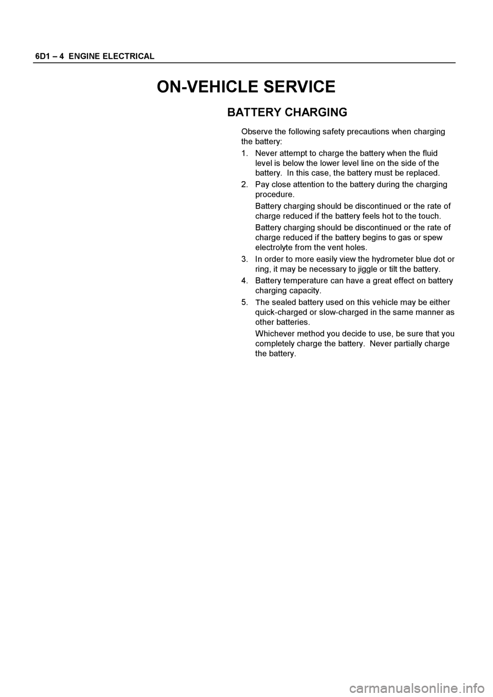 ISUZU ELF 1999  Workshop Manual 