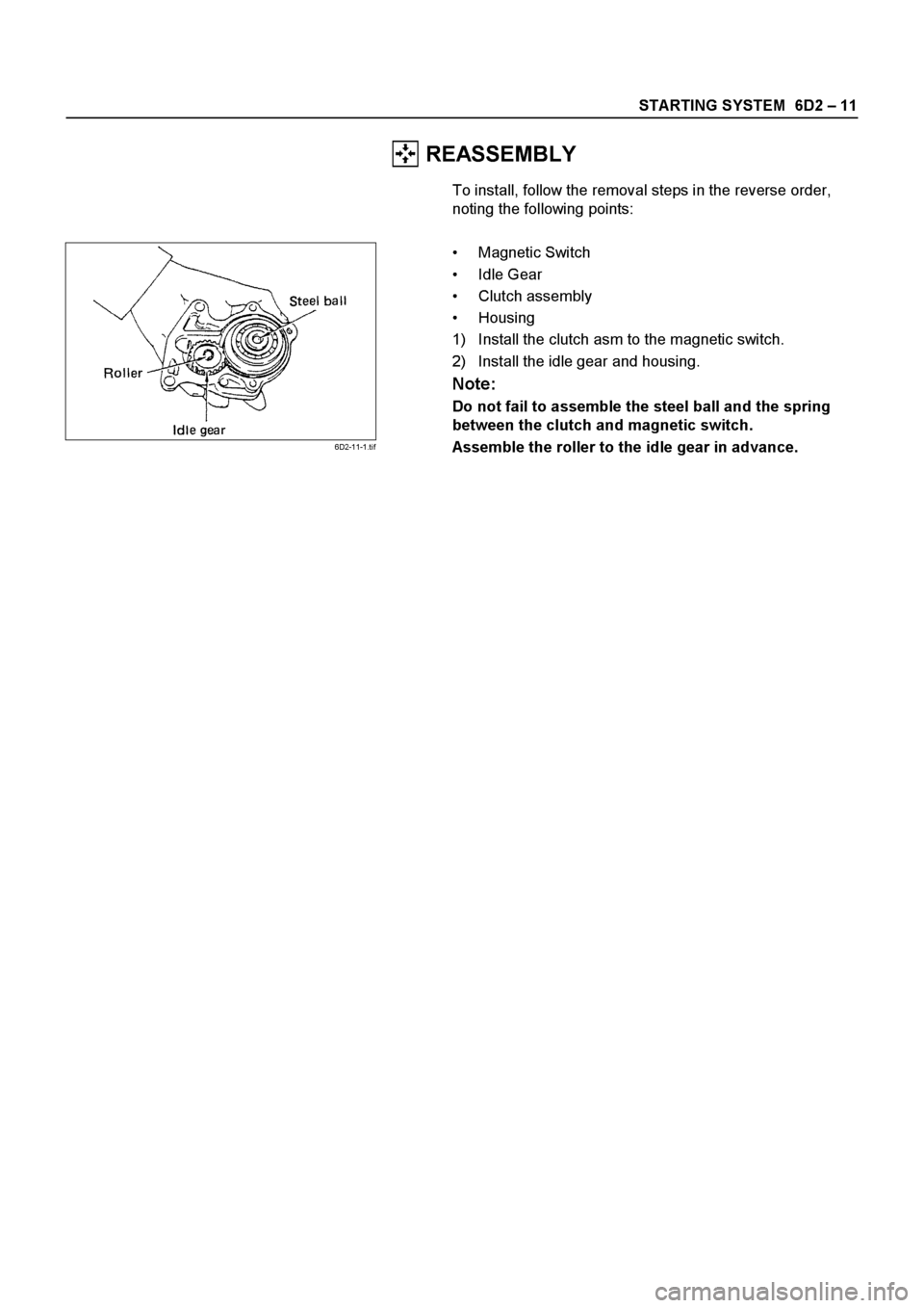 ISUZU ELF 1999  Workshop Manual 