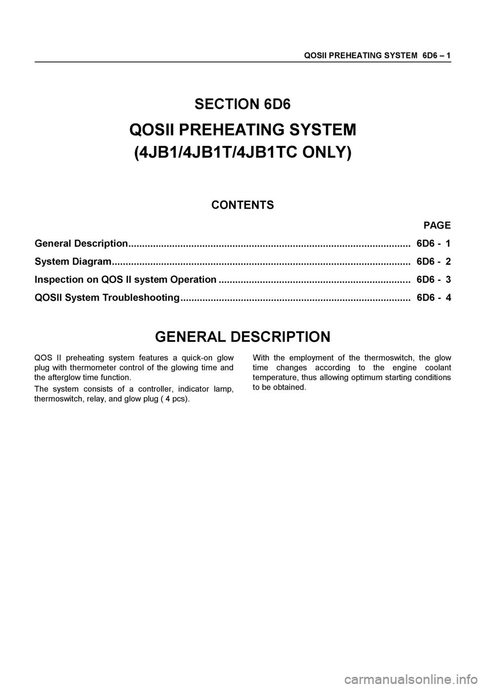 ISUZU ELF 1999  Workshop Manual 