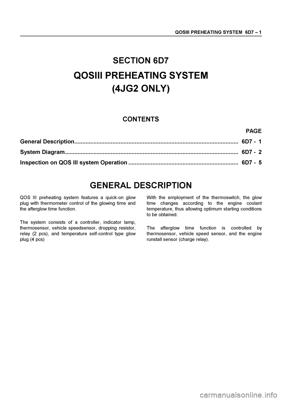 ISUZU ELF 1999  Workshop Manual 