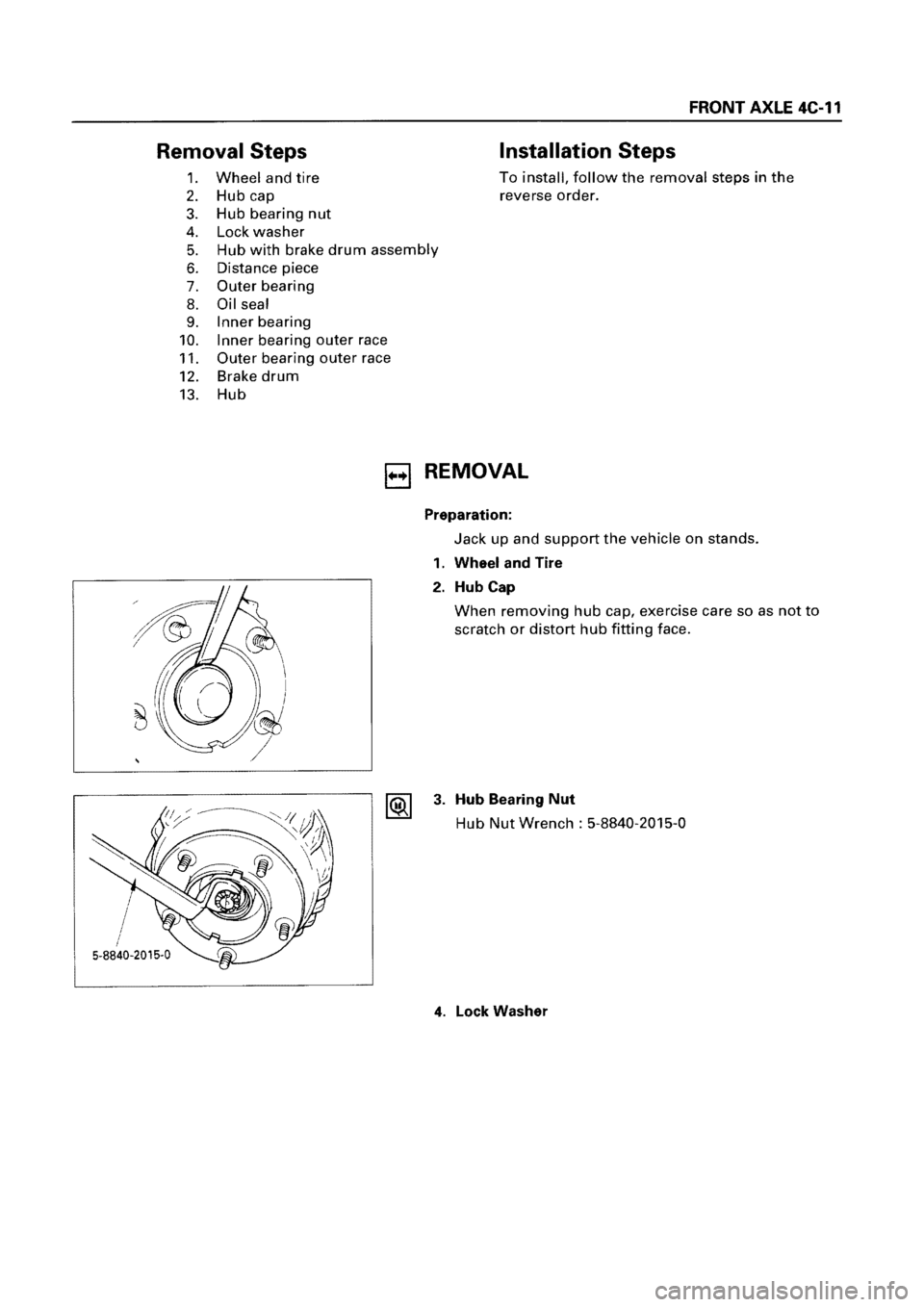 ISUZU ELF 1999  Workshop Manual 