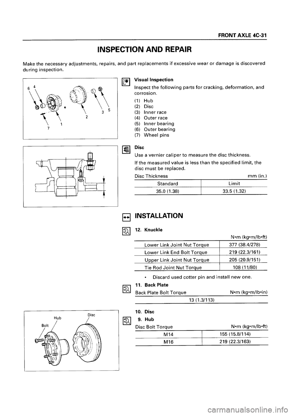 ISUZU ELF 1999  Workshop Manual 