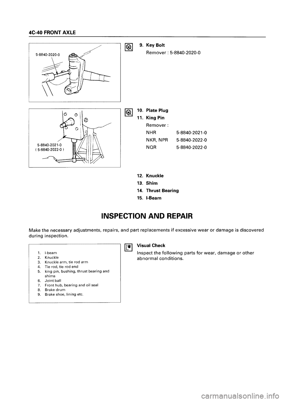 ISUZU ELF 1999  Workshop Manual 