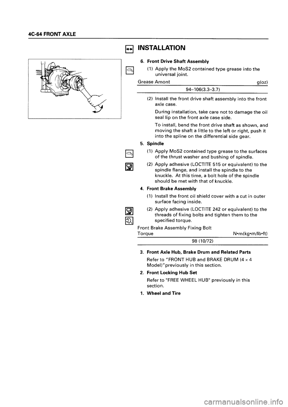 ISUZU ELF 1999  Workshop Manual 