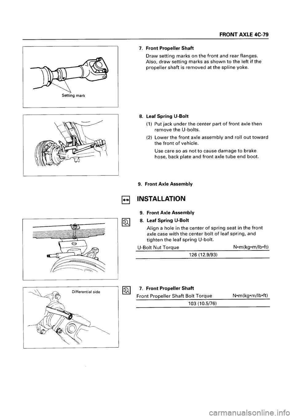 ISUZU ELF 1999  Workshop Manual 
