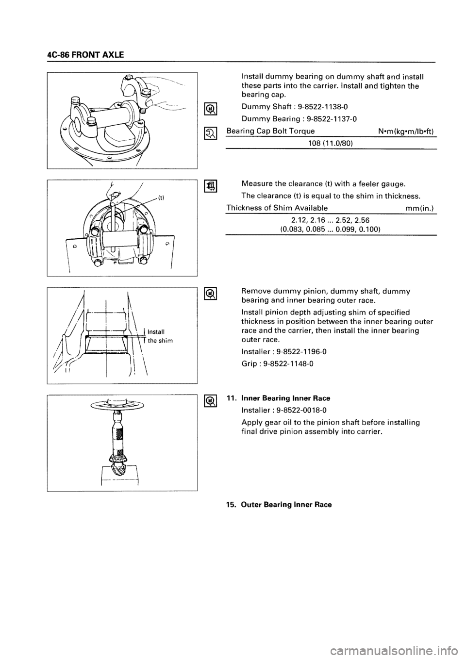 ISUZU ELF 1999  Workshop Manual 