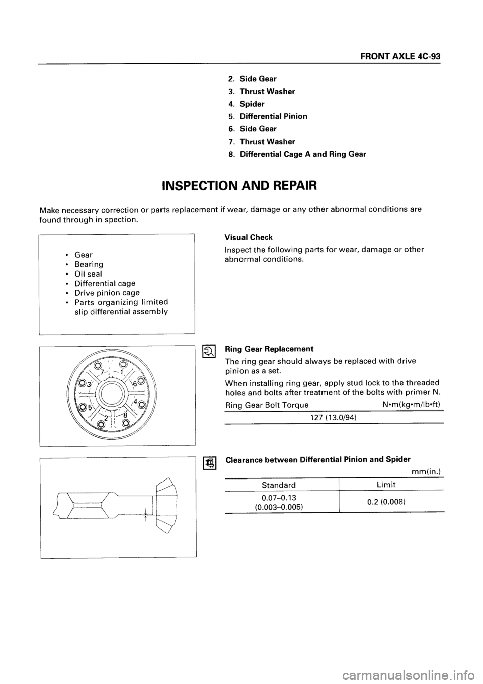 ISUZU ELF 1999  Workshop Manual 