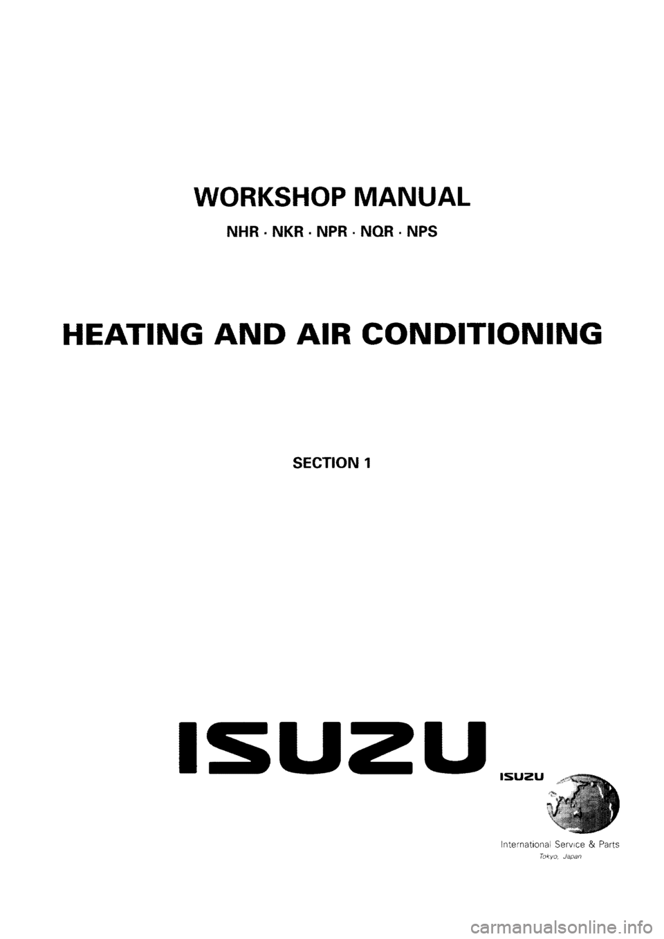 ISUZU ELF 1999  Workshop Manual 