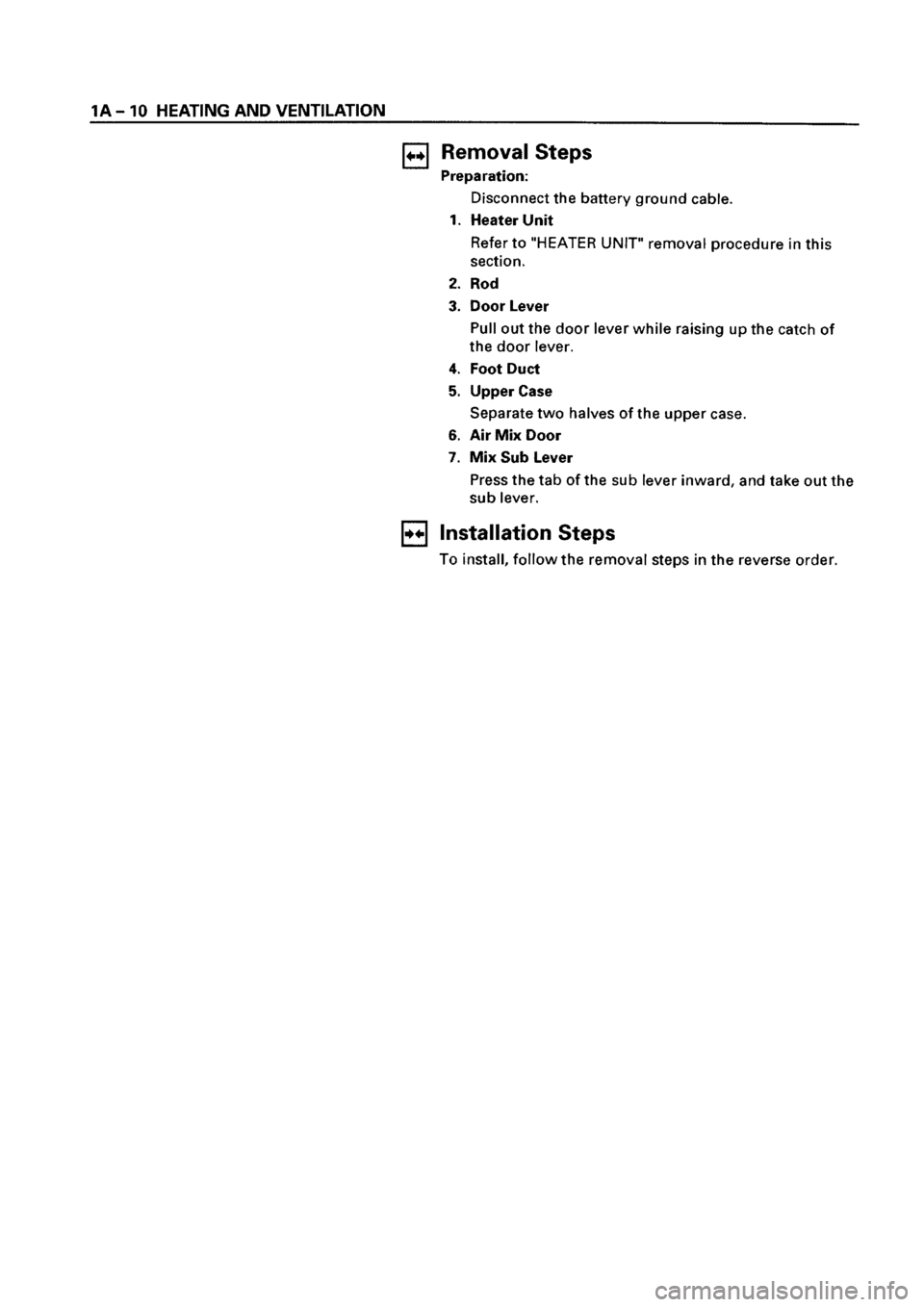 ISUZU ELF 1999  Workshop Manual 