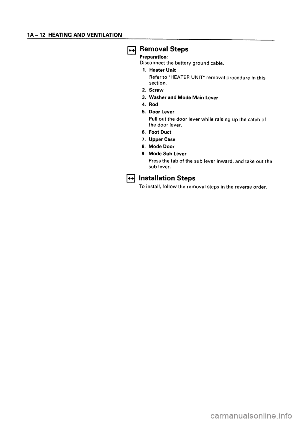 ISUZU ELF 1999  Workshop Manual 