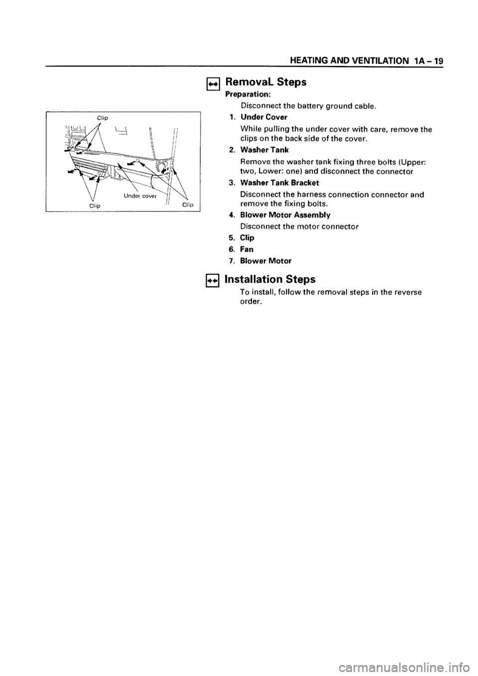 ISUZU ELF 1999  Workshop Manual 