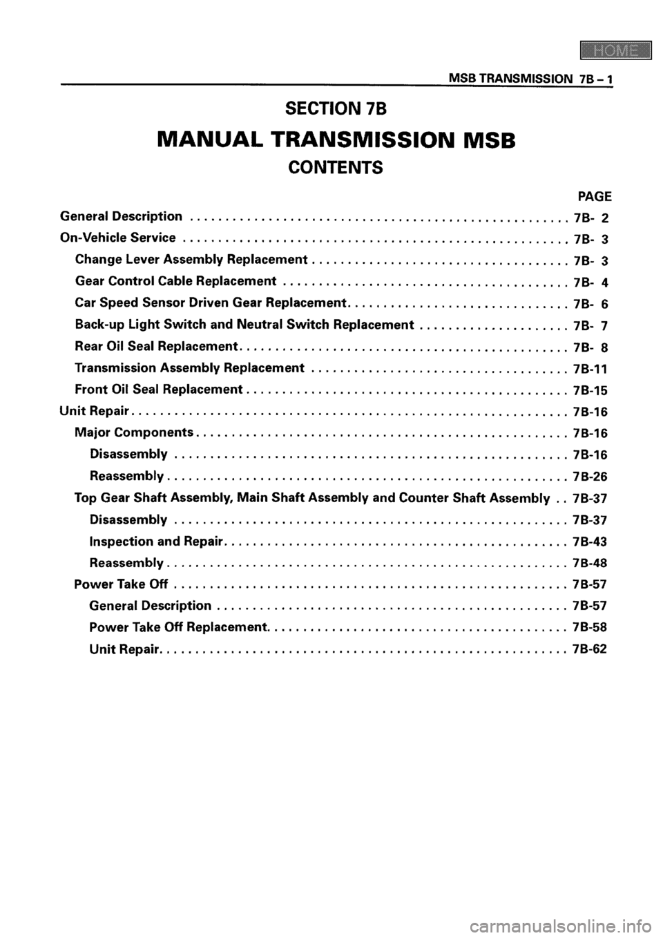 ISUZU ELF 1999  Workshop Manual 