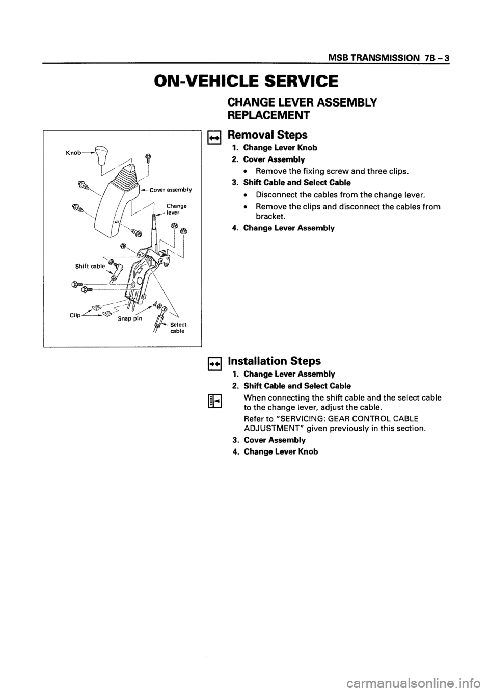 ISUZU ELF 1999  Workshop Manual 