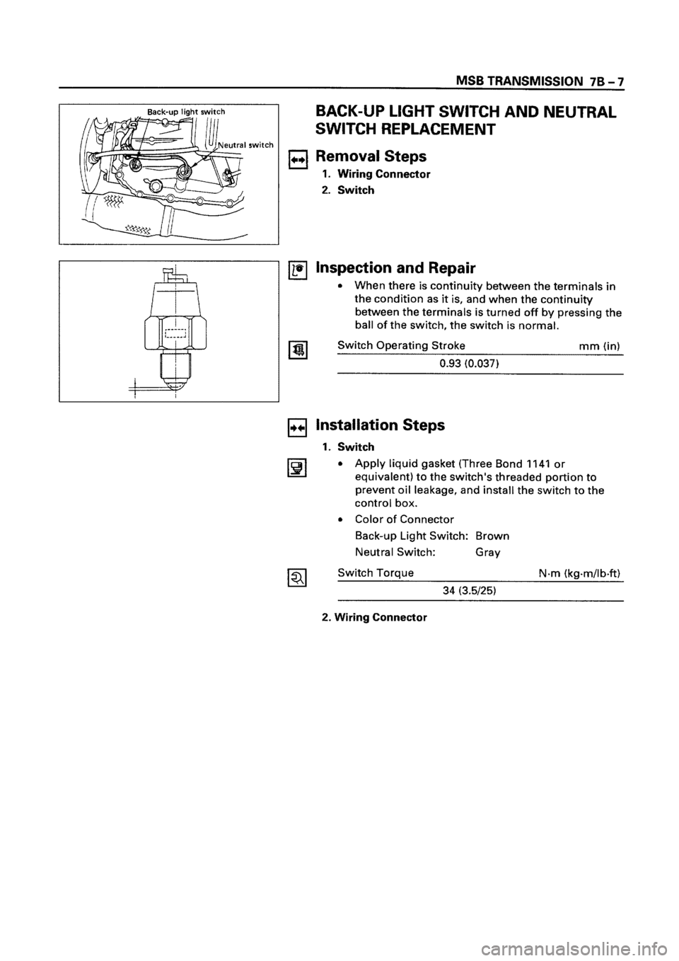 ISUZU ELF 1999  Workshop Manual 