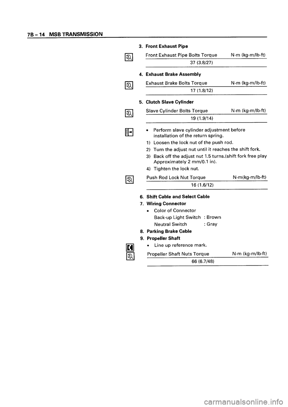 ISUZU ELF 1999  Workshop Manual 