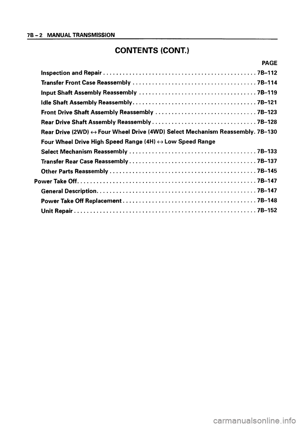 ISUZU ELF 1999  Workshop Manual 