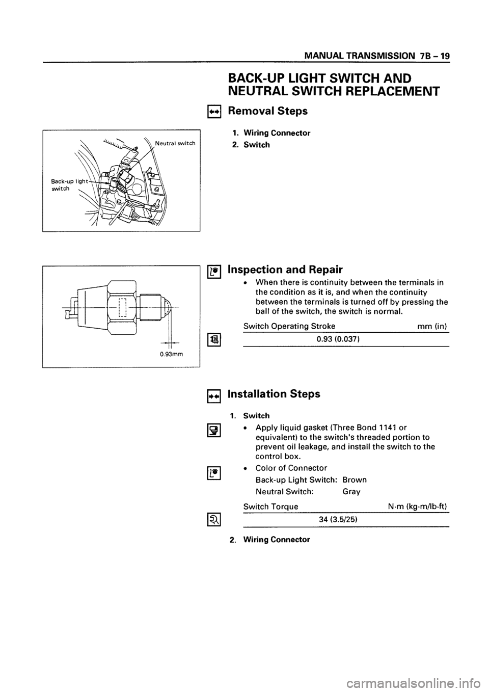 ISUZU ELF 1999  Workshop Manual 