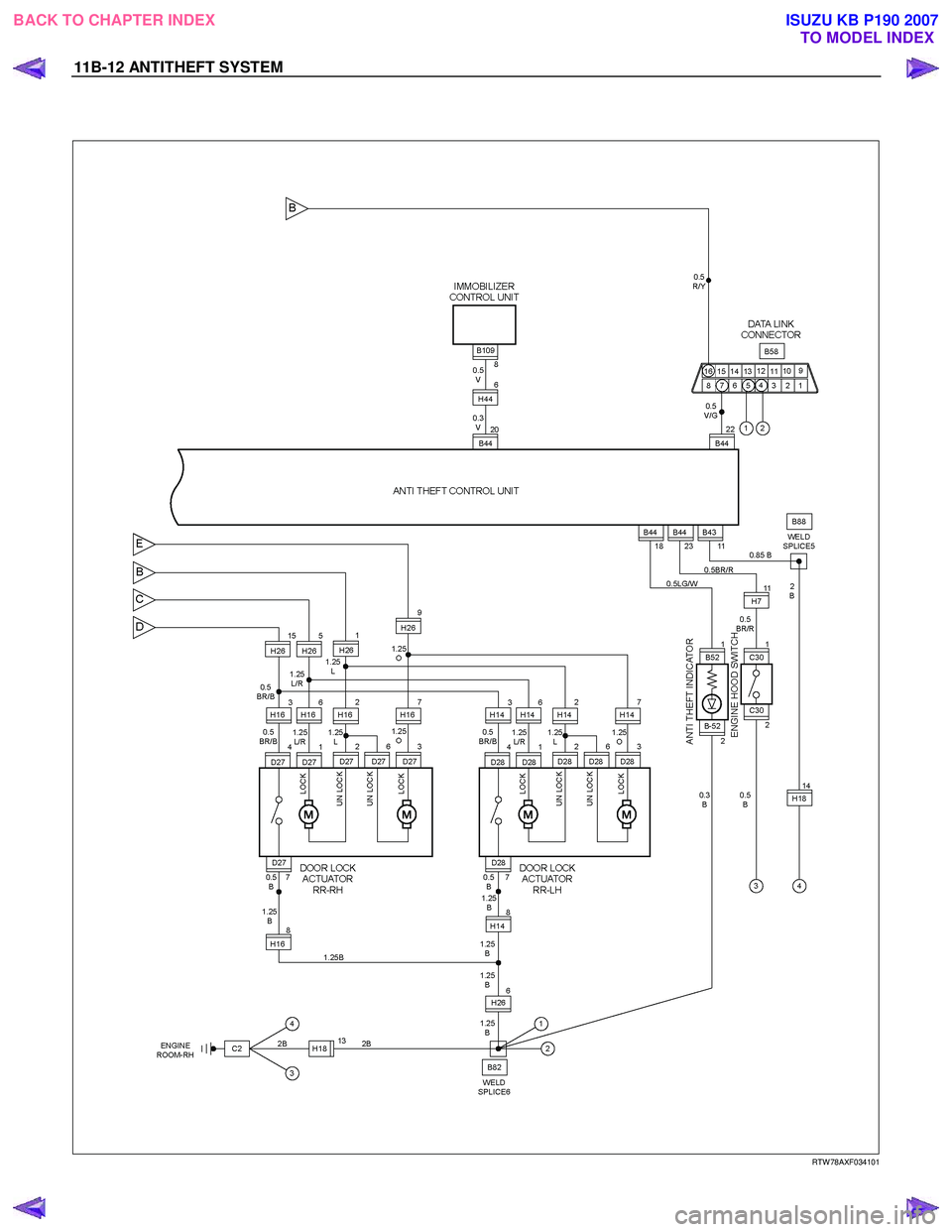 ISUZU KB P190 2007  Workshop Repair Manual 11B-12 ANTITHEFT SYSTEM 
 
   
 
 
 
 
 
 
 
RTW 78AXF034101 
 
BACK TO CHAPTER INDEX TO MODEL INDEX
ISUZU KB P190 2007 