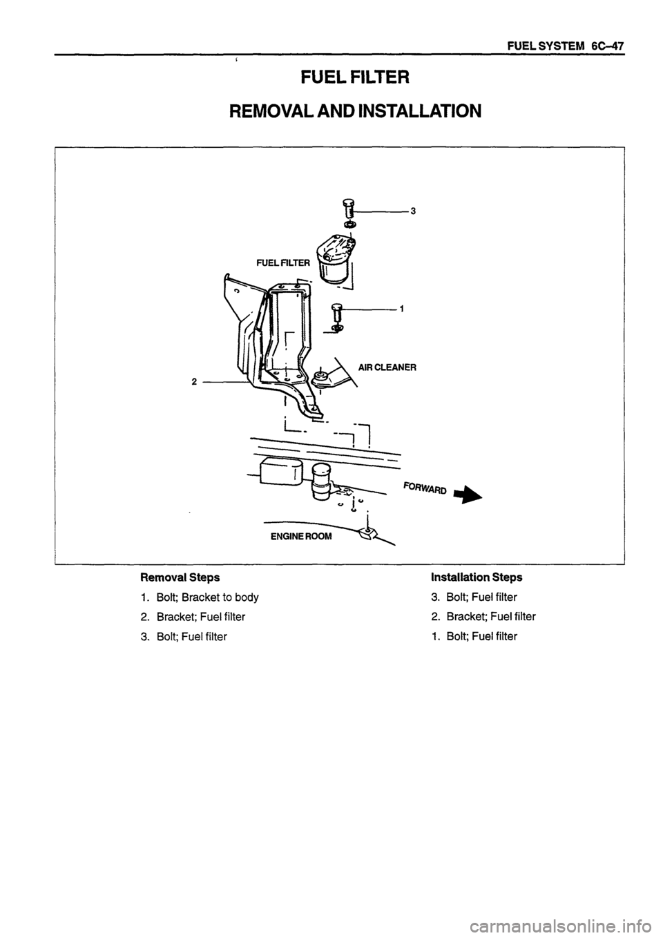 ISUZU DB SERIES 1993  Workshop Manual 