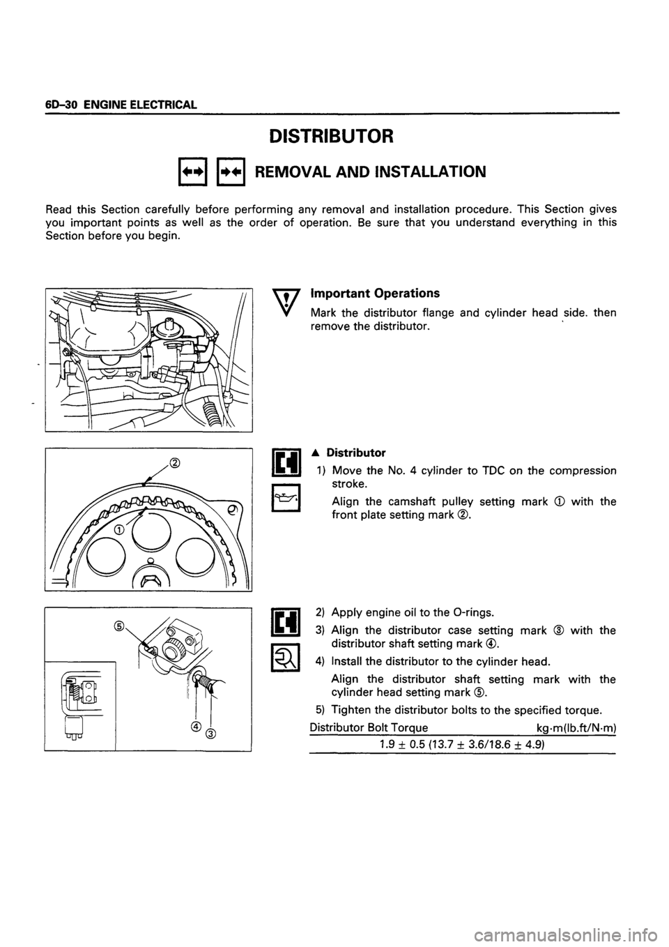 ISUZU DB SERIES 1993  Workshop Manual 