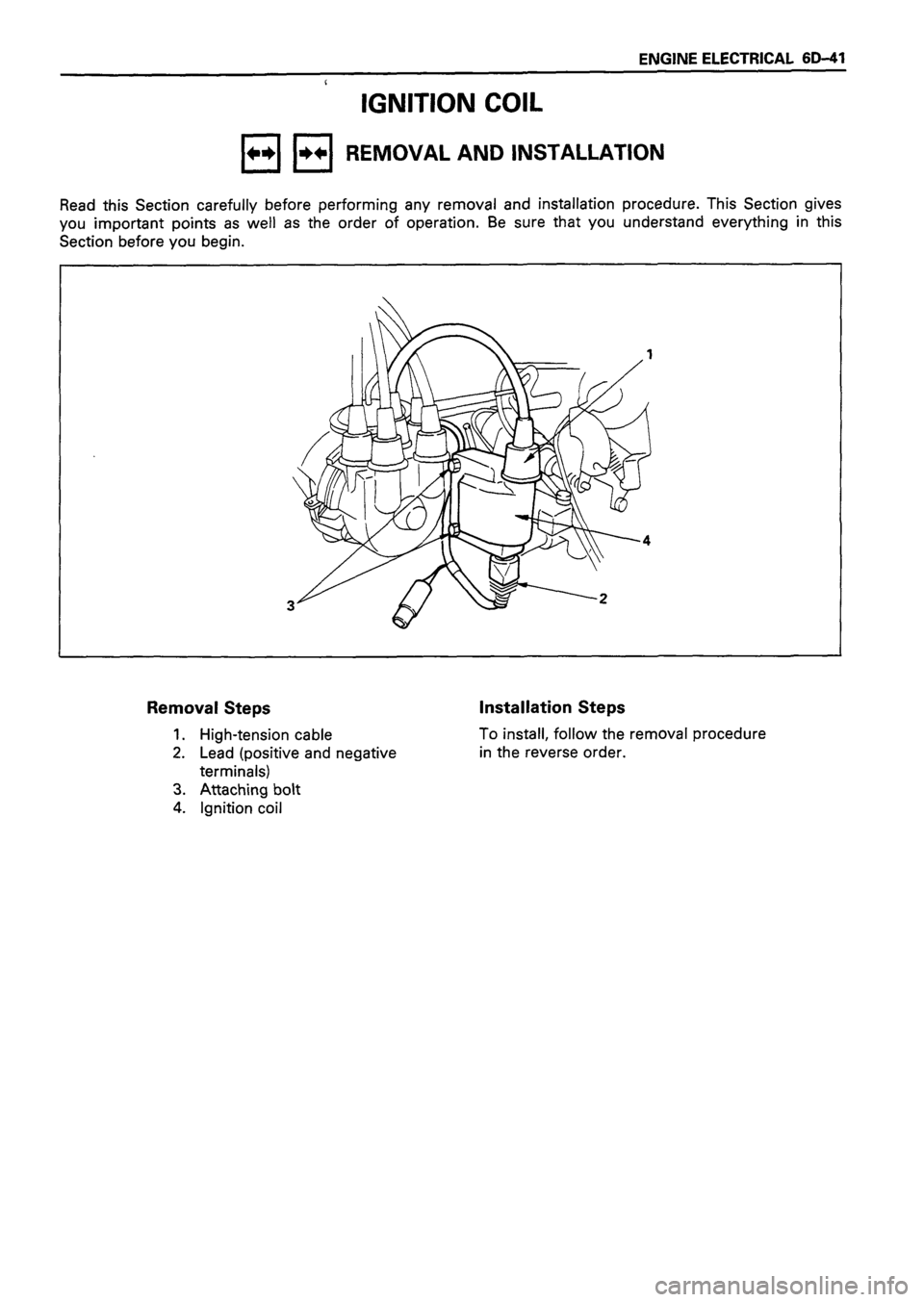 ISUZU DB SERIES 1993  Workshop Manual 