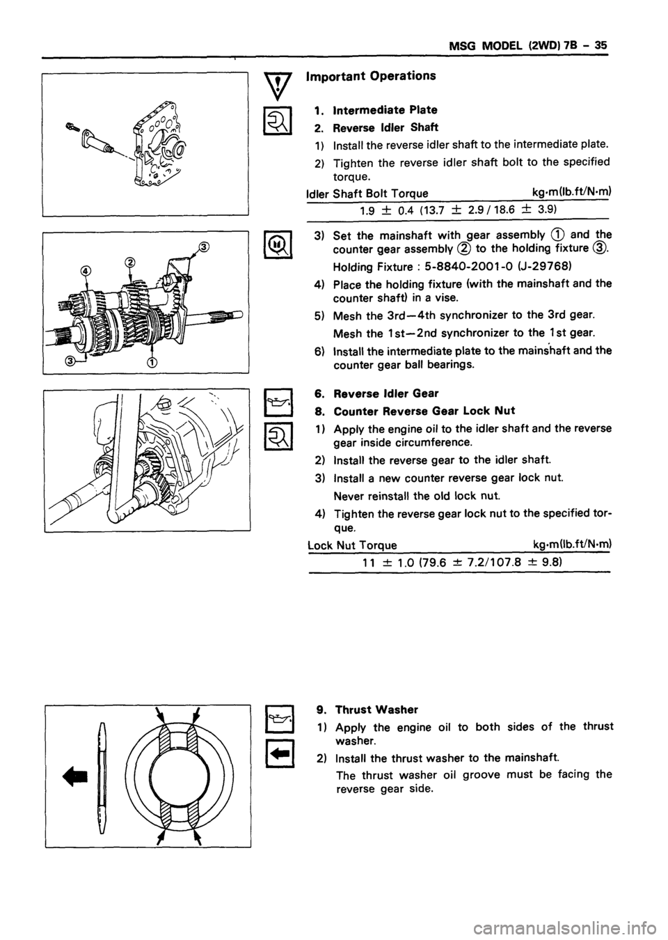ISUZU DB SERIES 1993  Workshop Manual 