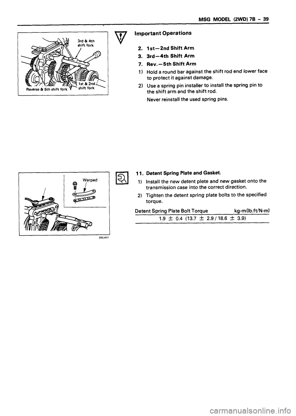 ISUZU DB SERIES 1993  Workshop Manual 