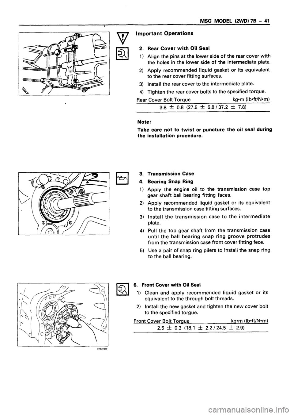 ISUZU DB SERIES 1993  Workshop Manual 