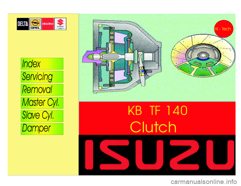 ISUZU DB SERIES 1993  Workshop Manual ClutchKBTF140 