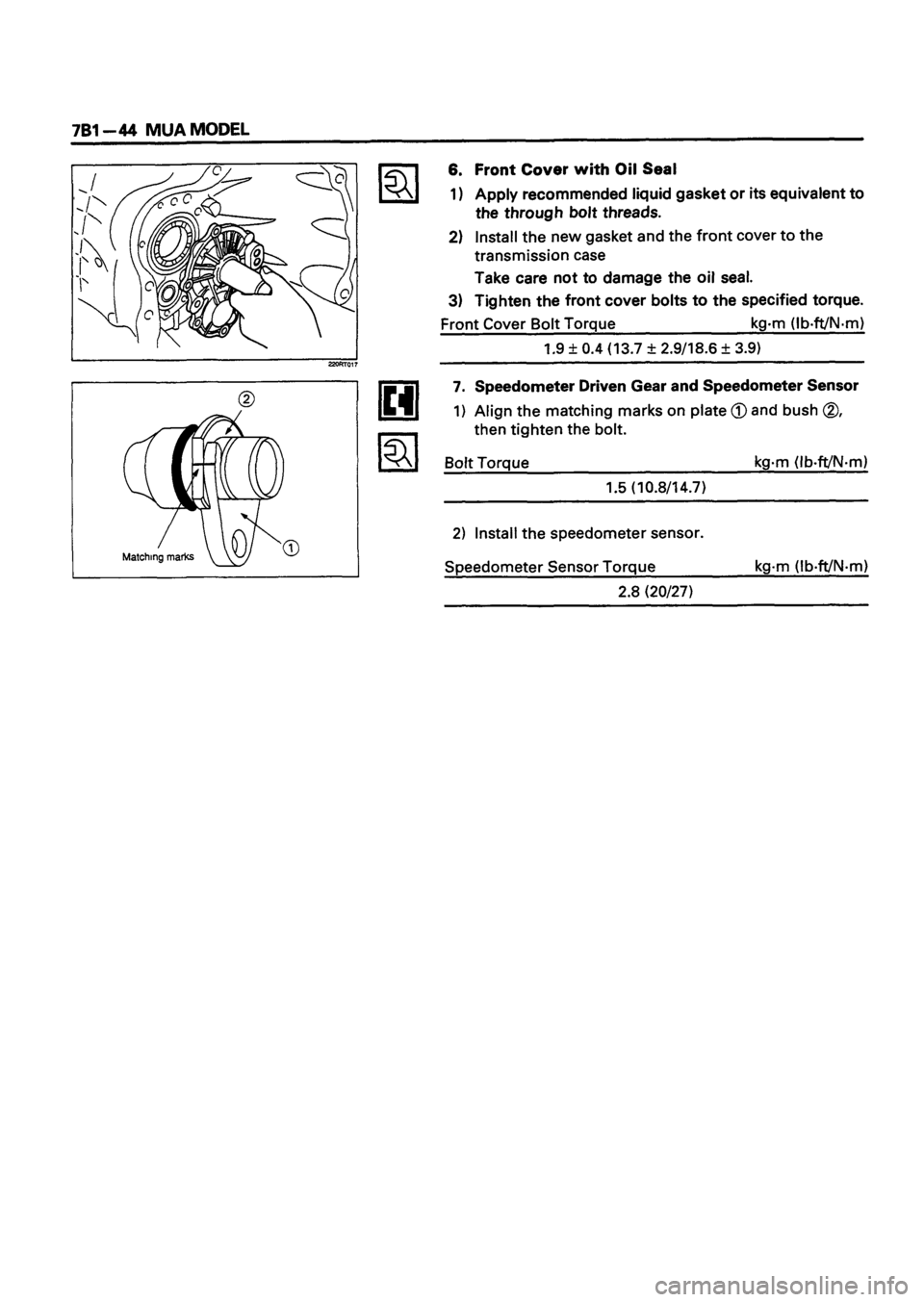 ISUZU DB SERIES 1993  Workshop Manual 