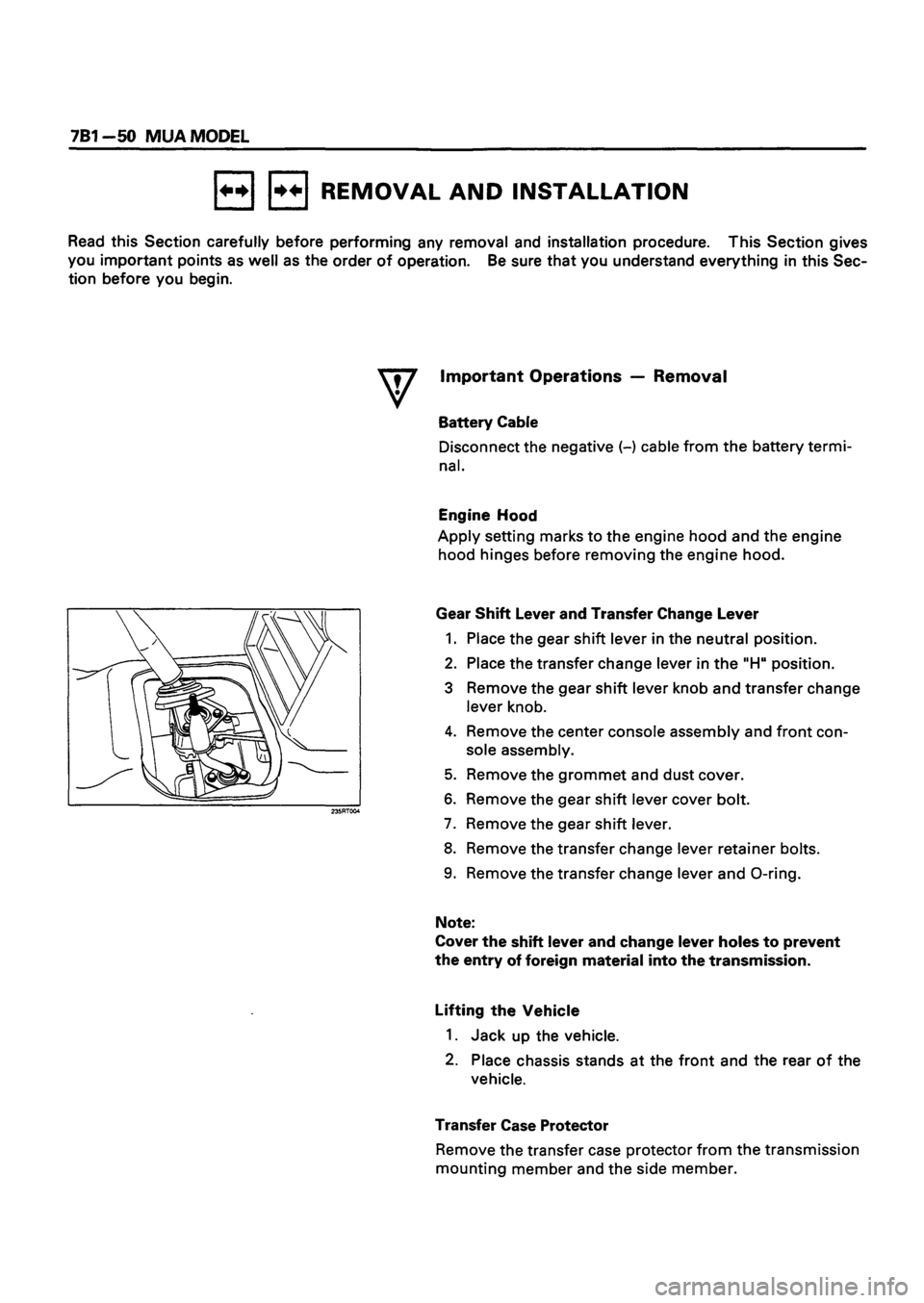 ISUZU DB SERIES 1993  Workshop Manual 